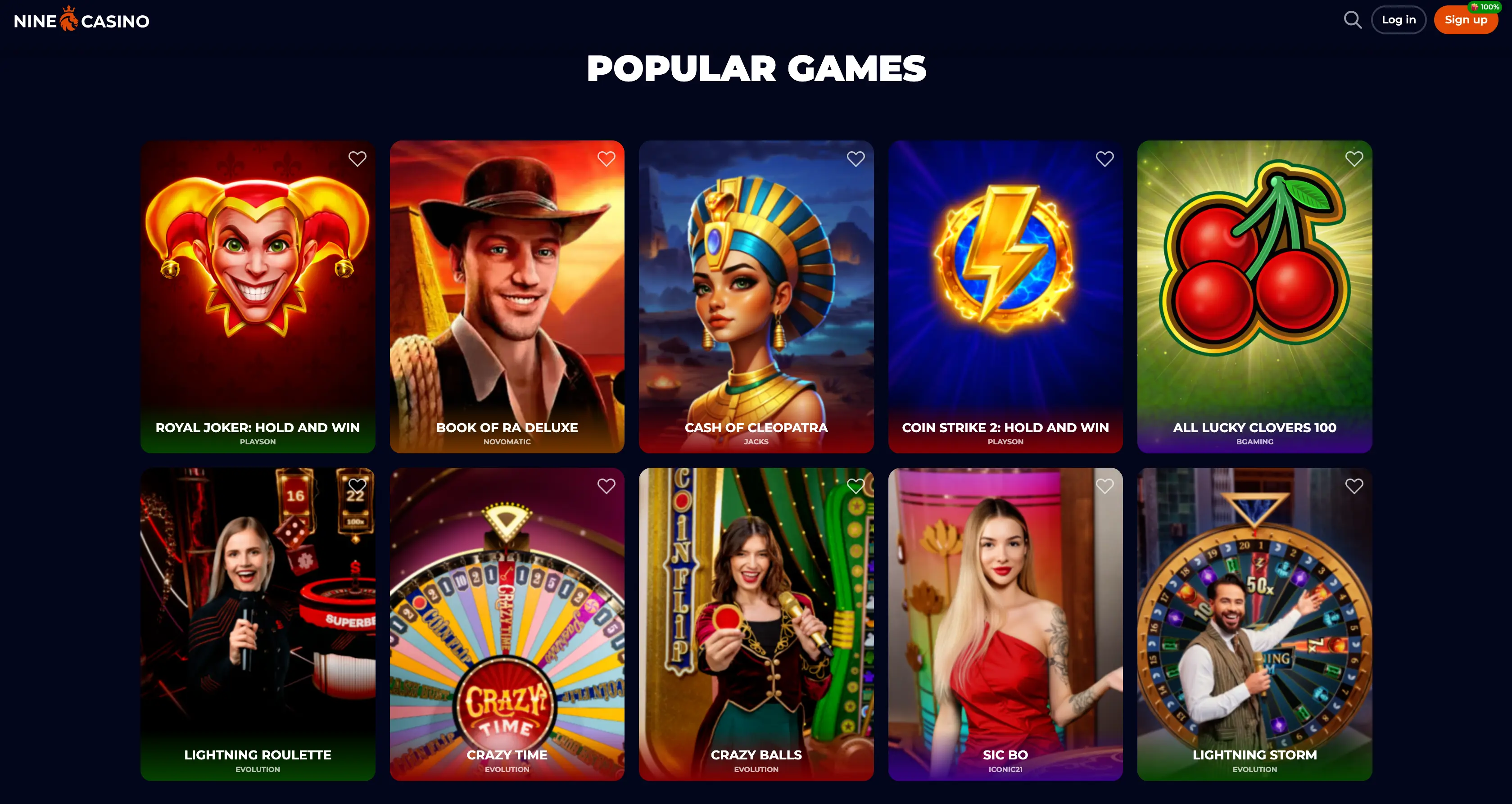 Offerte, giochi e vantaggi di Nine Casino
